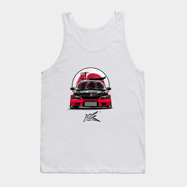 mitsubishi evo 9 stanced red Tank Top by naquash